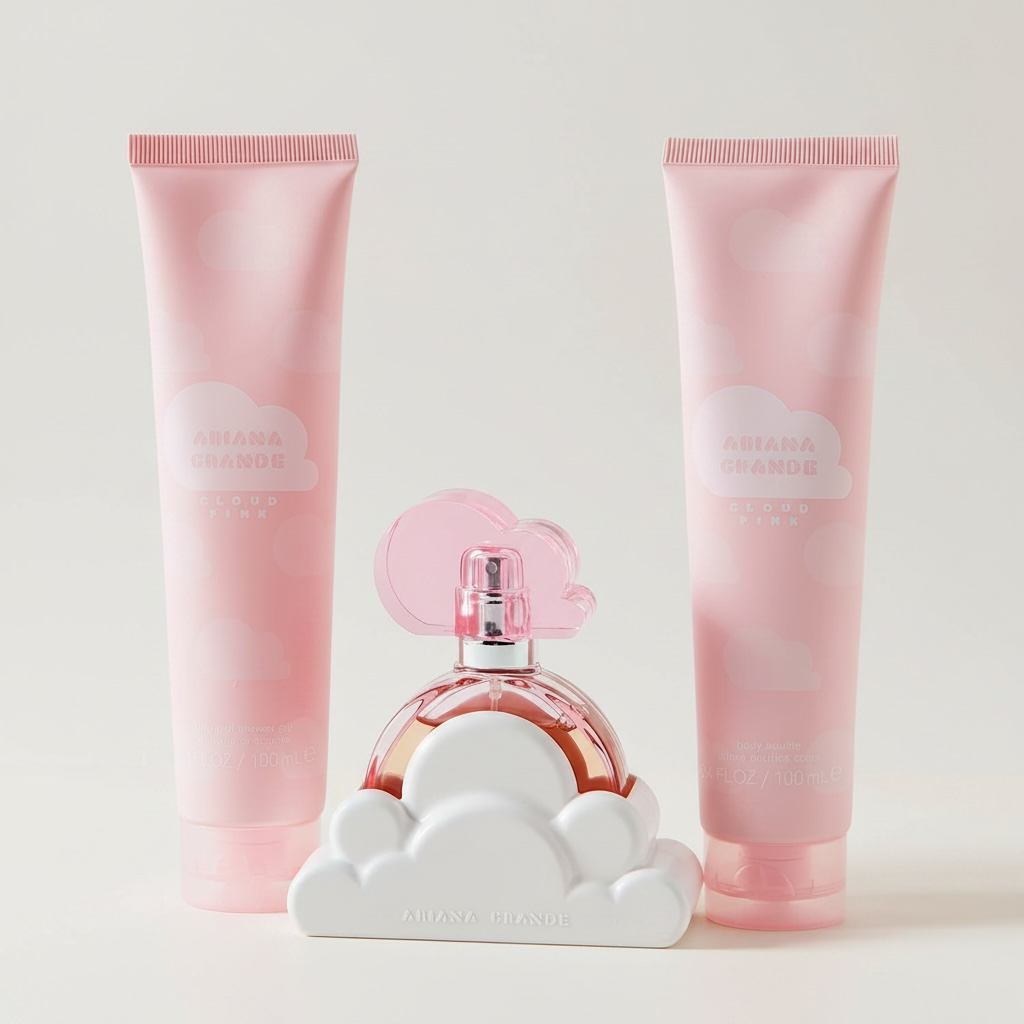 Ariana Grande Cloud Pink 3PC Women Set Hard Box for Women